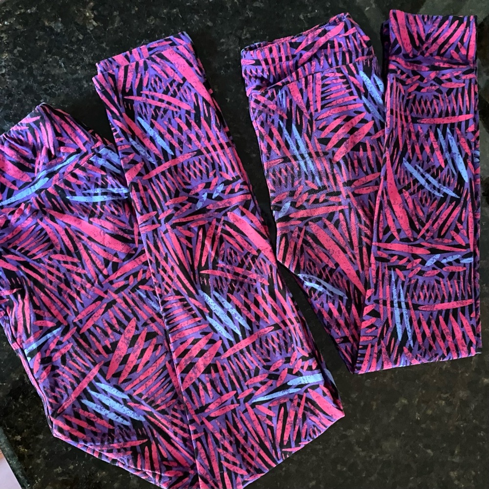 Lularoe Mommy & Me Leggings OS & youth L/XL